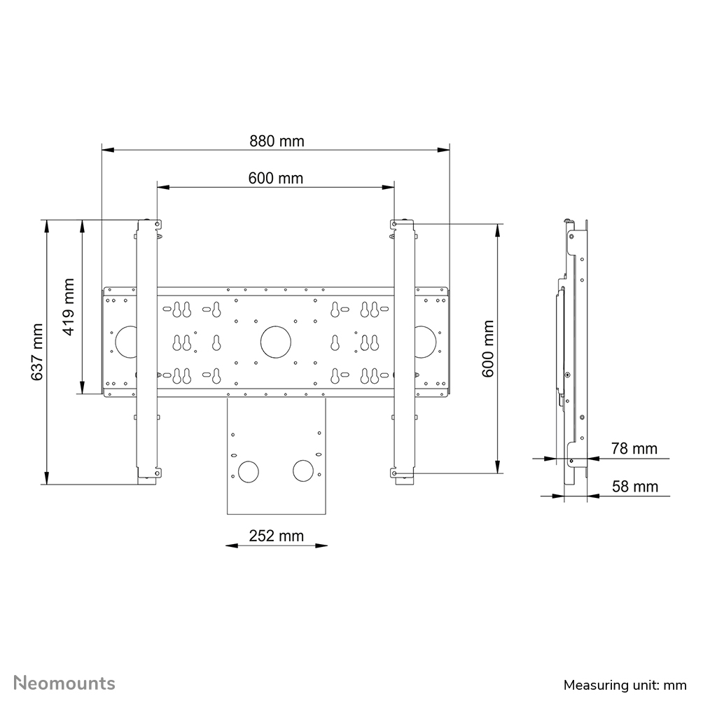 Neomounts AFL55-800BL1 Adapter per MS Hub 85"